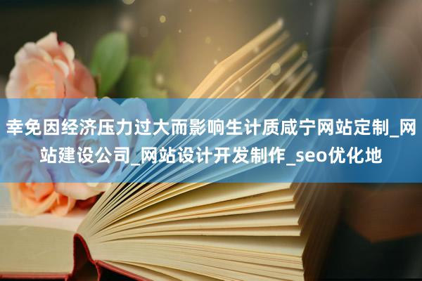 幸免因经济压力过大而影响生计质咸宁网站定制_网站建设公司_网站设计开发制作_seo优化地